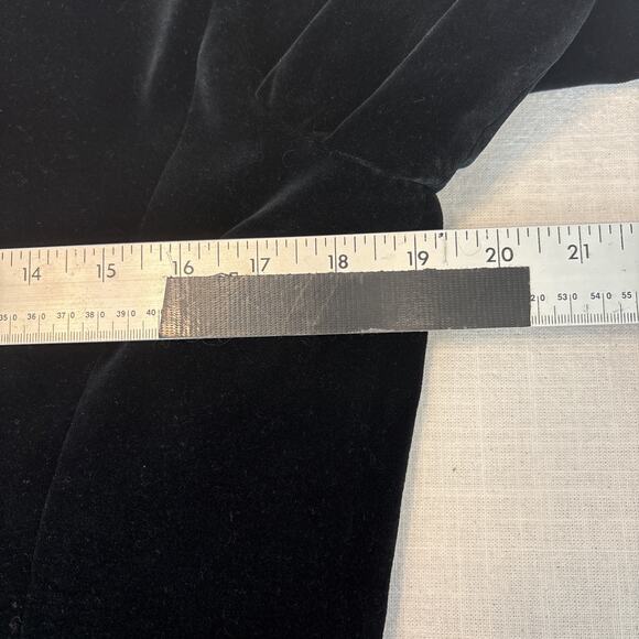 80's Black Velvet Blazer Goth Dark Academia Cos Cob S - Picture 12 of 15